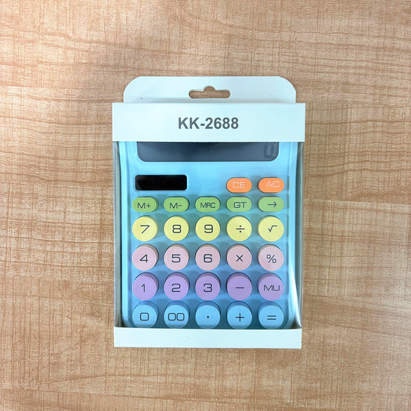 AM6704 Creative Pastel Electronic Calculator with Large Round Buttons - Pack Of 1