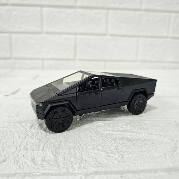 AM6023 Tesla Cybertruck Die-Cast Model Car, 1:36 Scale – Pull-Back Action with Realistic Detailing (Black)