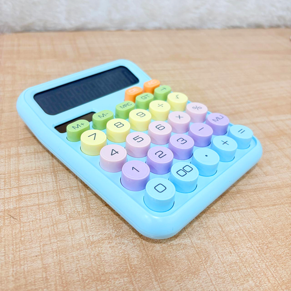 AM6704 Creative Pastel Electronic Calculator with Large Round Buttons - Pack Of 1