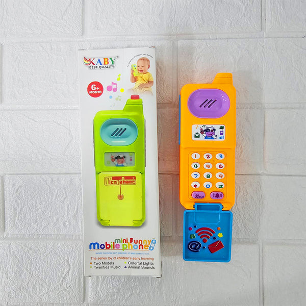 AM6017 Mini Funny Baby Mobile Phone Toy – Musical, Light & Sound Learning Toy for Kids (6+ Months)