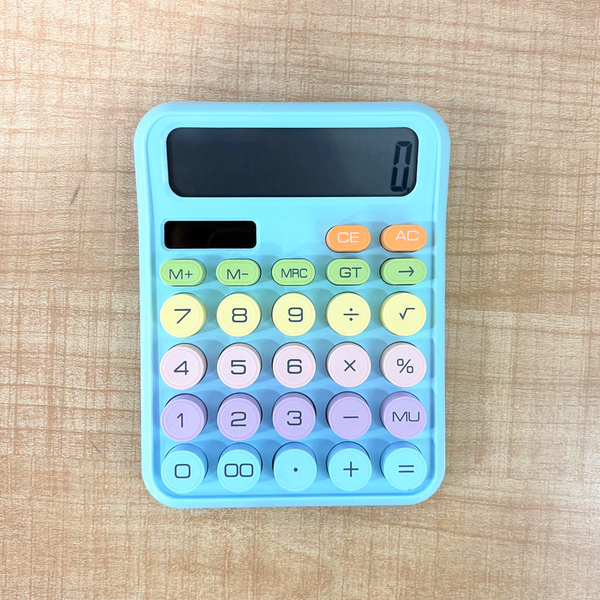 AM6704 Creative Pastel Electronic Calculator with Large Round Buttons - Pack Of 1
