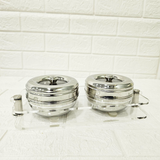 AM6003 Madhuram Stainless Steel Dry Fruit Set – 2 Pcs with Transparent Acrylic Stand