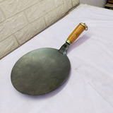 AM5328 Premium Iron Tawa for Roti Chapati, Concave Iron Tava with Wooden Handle