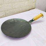 AM5329 Iron Tawa, Original Handmade Loha Iron Lokhand Roti/Chapati Tawa with Wooden Handle