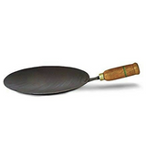 AM5329 Iron Tawa, Original Handmade Loha Iron Lokhand Roti/Chapati Tawa with Wooden Handle