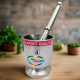 AM5345 Stainless Steel Heavy Mortar and Pestle Set - Large