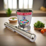 AM5344 Stainless Steel Heavy Mortar and Pestle Set - Big