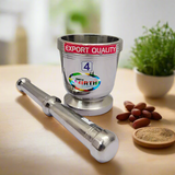AM5345 Stainless Steel Heavy Mortar and Pestle Set - Large