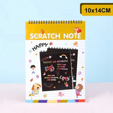 AM5279 Scratch Mini Notebook with Wooden Stylus for Kids Art (size- 10x14cm, Pack of 1 Pcs)