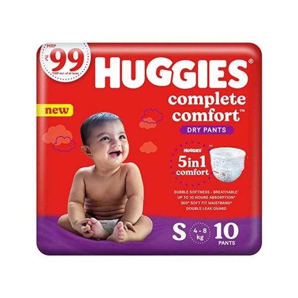 AM0984 Huggies Dry Pants Complete Comfort Small (4 - 8 kg) Pack Of 10 (S)