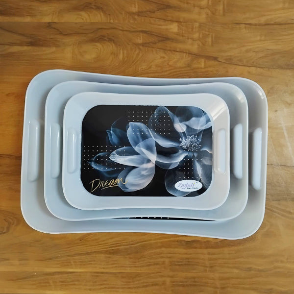 AM3870 3In1  Printed Salute Serving Tray Set (Multi-Design)