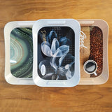 AM3866 Printed Plastic Salute Small Serving Tray - 1 Pcs (Multi-Design)