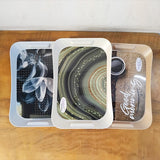 AM3868 Printed Plastic Salute Big Serving Tray - 1 Pcs (Multi-Design)