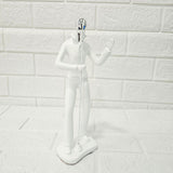 AM6133 Modern MicMan Singer Figurine Showpiece – White & Silver Decorative Idol