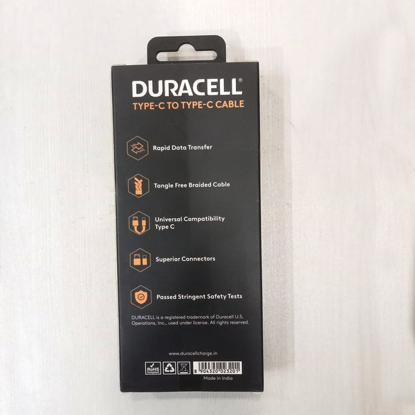AM5884 Duracell Usb Type C To Type C USB Cable 4A(60W) - 3.9 Feet(1.2M)