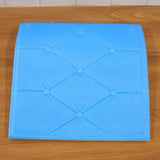 16005 Self Adhesive 3D Foam Wall Panel Cushion Wallpaper (1 Pc, Blue, 69x35 Cm)