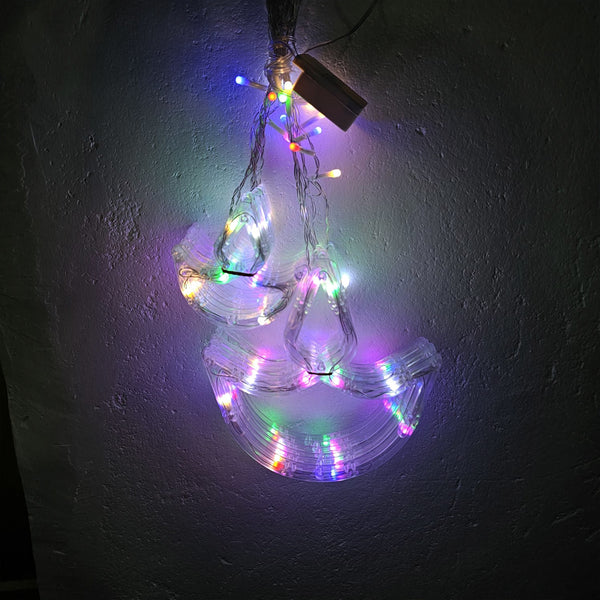Di0064 12 Diyas Window Curtain LED Lights - 6x6 (Multicolour)