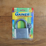 AM3861 Gainer Silver Steel Padlock with 3 Key (70 mm)