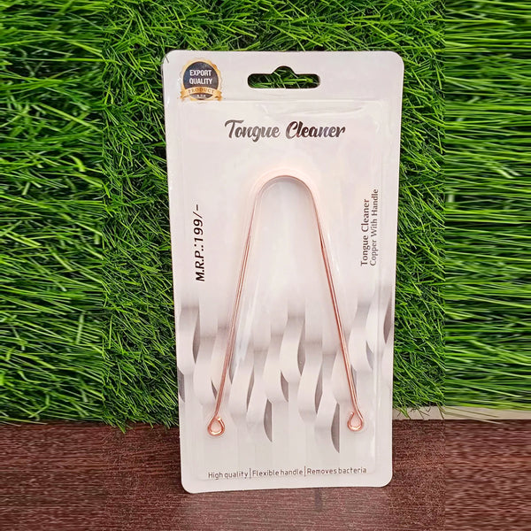 12594 Tongue Cleaner For Kids & Adults | Tongue Scraper For Bad Breath, Maintain Oral Hygiene for Daily Use | for Fresh Breath & Bacteria Removal | Improved Taste (Steel, Copper, Tongue Cleaner / 1 Pc)