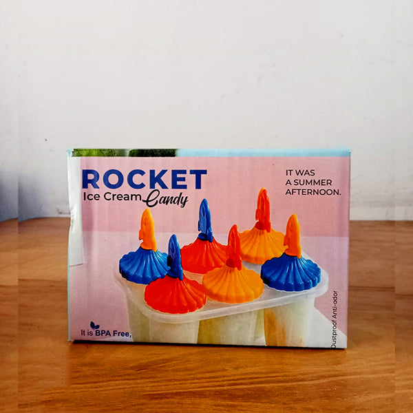 AM3843 Rocket Design 6pc Ice Candy Mold ,Popsicle Maker