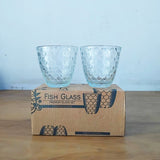 AM3859 Moulded Design Fish Premium Glass Set (2Pcs)