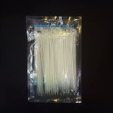 AM5893 White Self locking Nylon Cable Tie - 6 Inch (Pack of 100pcs)