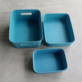 0062 Smart Baskets for Storage(Set of 3) Sky Blue