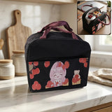 18303 Insulated Lunch Bag with Cute Cartoon Design (1 Pc)