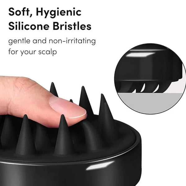 A06522 Scalp Massager Shampoo Brush – Soft Silicone Bristles for Gentle Care