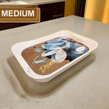 AM3867 Printed Plastic Salute Medium Serving Tray - 1 Pcs (Multi-Design)