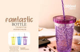 AM3799 Fantastic Jelly Sipper Bottle with Straw 1Pcs