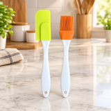 A07993 Silicone Spatula & Oil Basting Brush Set for Cooking and Baking [Pack Of 2pc]