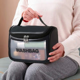 A07066 STRJ-102 Clear Travel Cosmetic Bag & Toiletry Organizer (Mix Colors, 8.5 Inch)