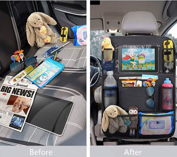 A07068 Multi-Pocket Car Backseat Storage Organizer with Tablet Holder