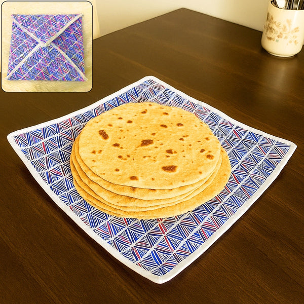 AM6214 Stylish Square Cotton Roti Cover with Abstract Pattern