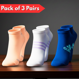 Di0359 Mixdesign Stylish Ankle Socks (Pack of 3 Pairs ) - Casual & Sports Wear