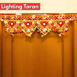 AM2509 Lighting Traditional Toran Art Bandarwal Toran 38Inch Wall Hanging Lights for Home Decoration for Diwali