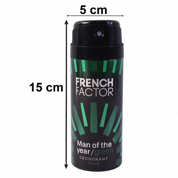 23715 French Factor Man Of The Year Green Body Spray (1 Pc, 150 ML)