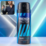 23713 French Factor Lust Blue Deodorant Body Spray (1 Pc, 150 ML)