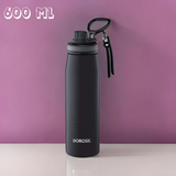 AM2981 Borosil Hydra GoSports 600 ml Stainless Steel Wate Bottle | Double Wall Vacuum Insulated Flask, Black