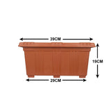 AM0855 Deep Plastic Rectangle Planters Pots 39cmx21cmx18cm