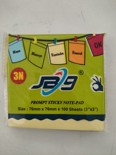 AM2173 Prompt Sticky Note Pad 100 Sheets (3x3) Multicolour