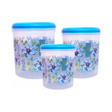 AM0948 Cooking Flower printed design containers (1+2+3) 3pcs set Printed