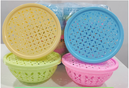 3509 Plastic Multipurpose Baskets For  Kitchen Storage Kothmir Basket - Multicolor -1pcs