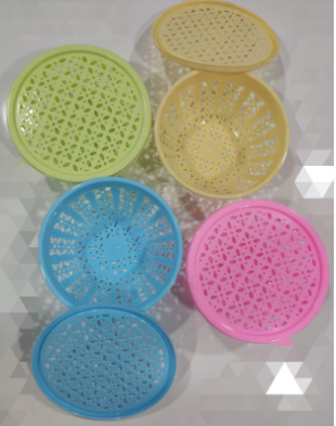 3509 Plastic Multipurpose Baskets For  Kitchen Storage Kothmir Basket - Multicolor -1pcs