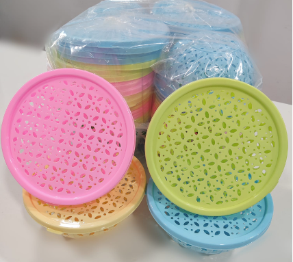 3509 Plastic Multipurpose Baskets For  Kitchen Storage Kothmir Basket - Multicolor -1pcs