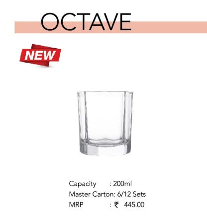 AM2695 CELLO Octave Tumbler glass 290ml Set of 6pcs