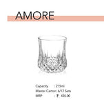 AM2689 CELLO Amore Tumbler glass 215ml Set of 6pcs