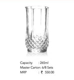 AM2690 CELLO Amore Tumbler glass 265ml Set of 6pcs