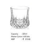 AM2691 CELLO Amore Tumbler glass 325ml Set of 6pcs